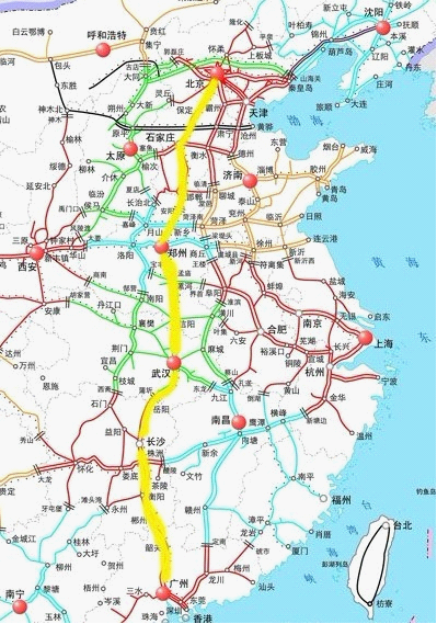 长沙与武广高铁交会